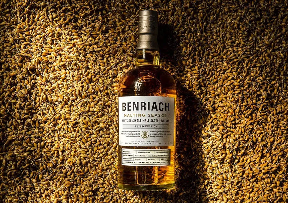 speyside single malt scotch whisky benriach z linii malting season